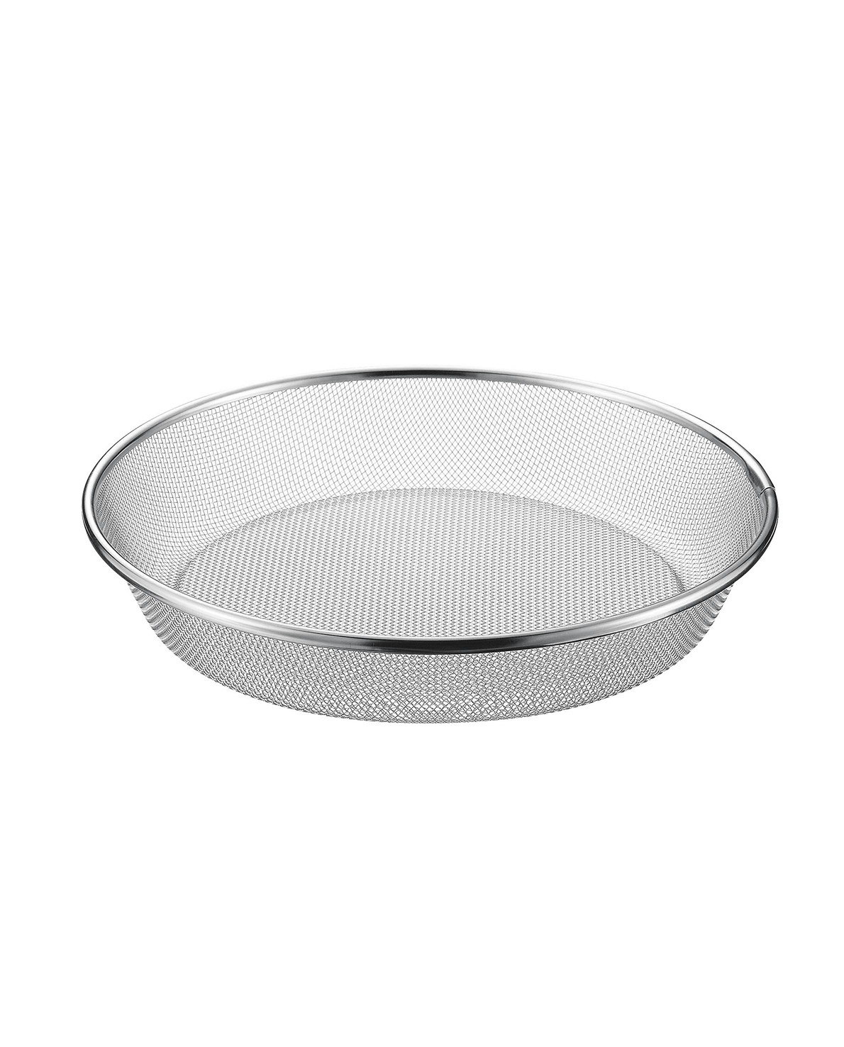 Sieb 25 cm mit verstärktem Boden, flache Ausführung